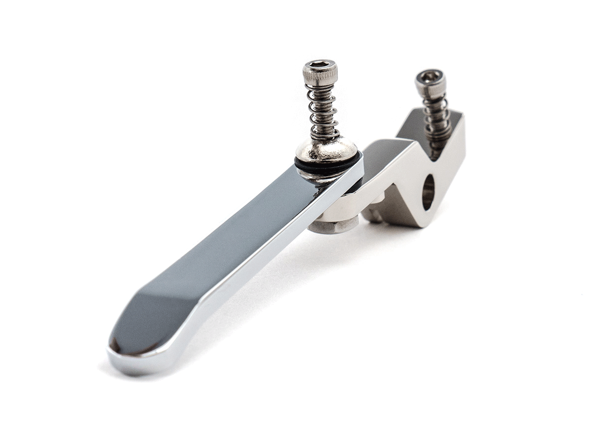Duesenberg Multibender Additional Lever with Spring and Washer – side view of lever assembly
