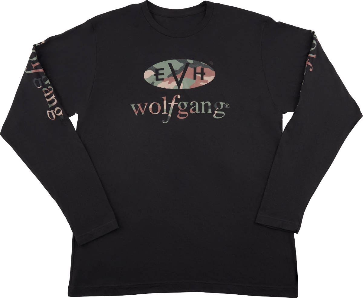 EVH® Wolfgang® Camo Long Sleeve T-Shirt, Black, S