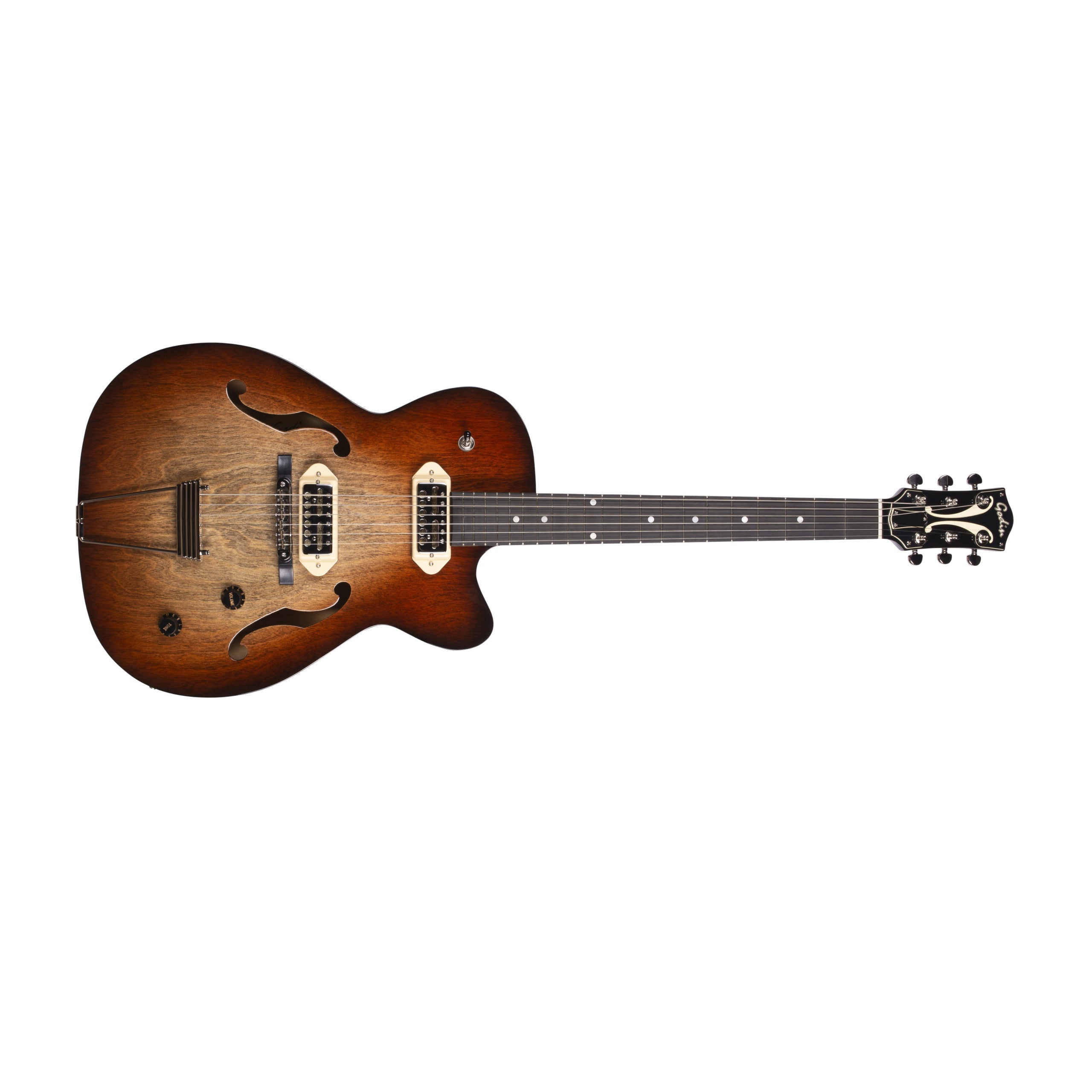 Godin - 5th Avenue TL Gold Foil Vintage Burst HG With Bag, STORE FRONT