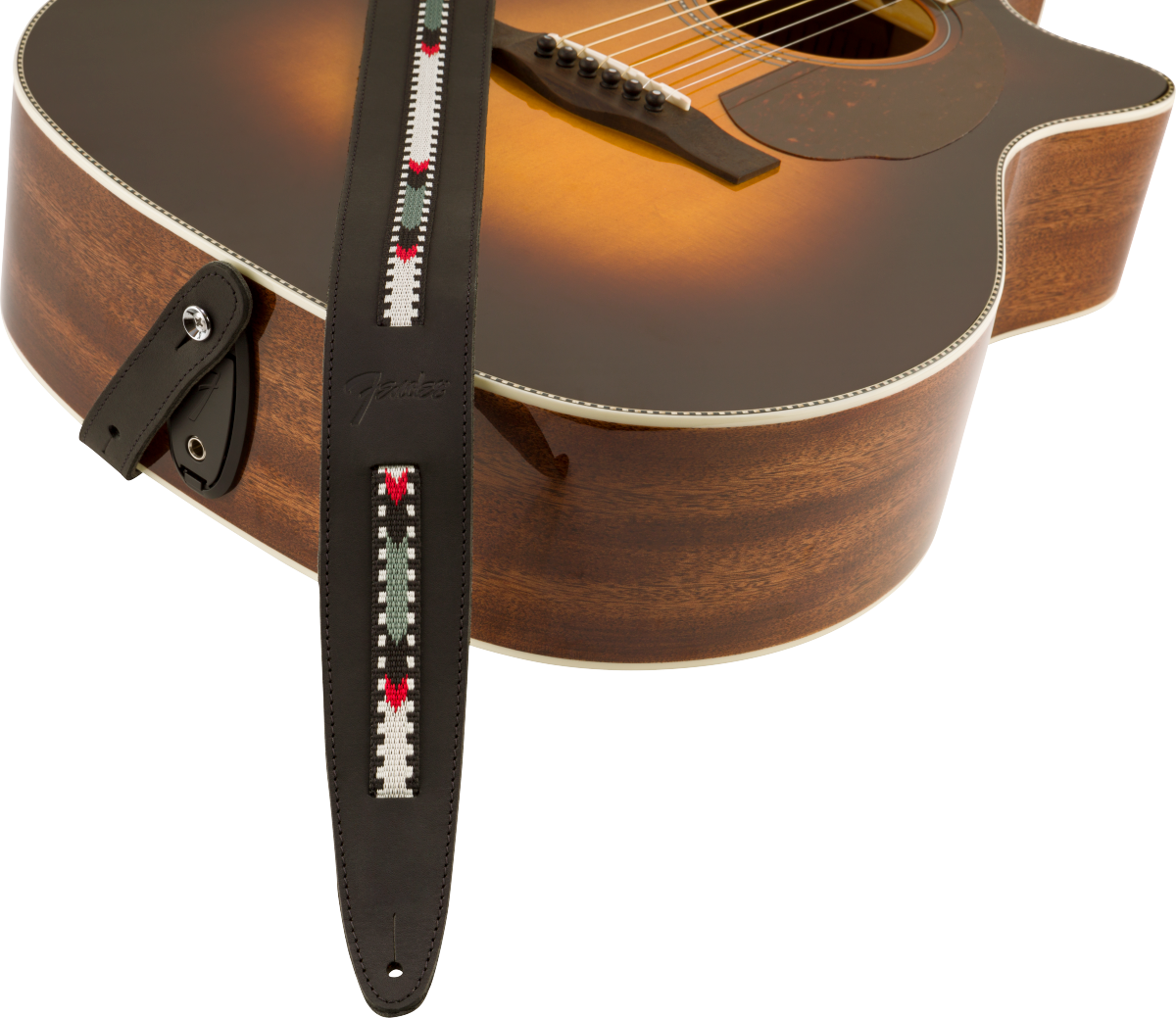Fender - Paramount Acoustic Leather Strap- Black