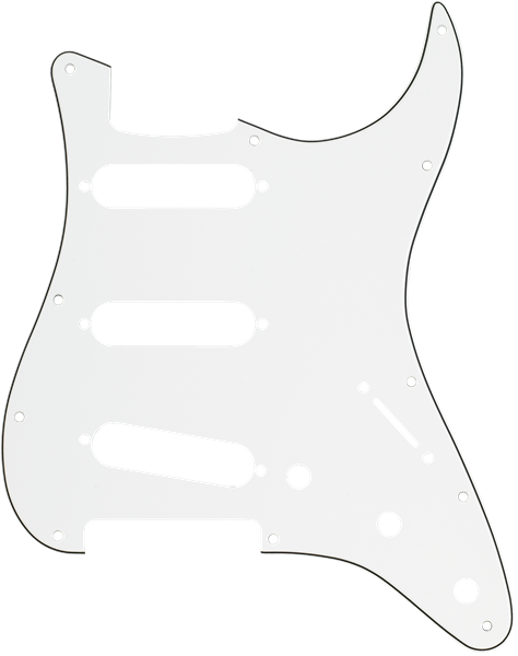Fender - Pickguard- Stratocaster® S/S/S- 11-Hole Mount- Parchment P/B/P- 3-Ply