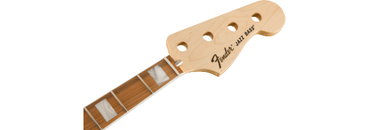 Fender - Classic Series 70's Jazz Bass® Neck, 20 Medium Jumbo Frets, Block Inlay, Pau Ferro
