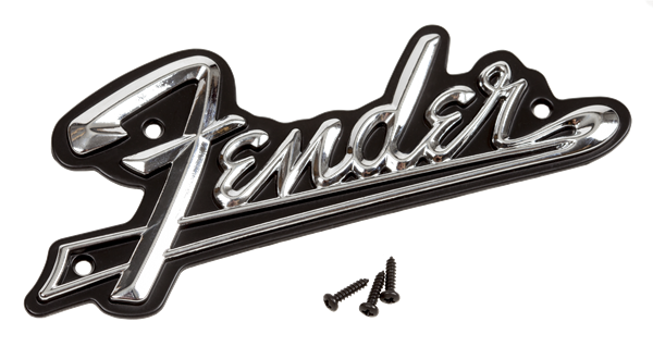 Fender - Fender® Black Panel Amplifier Logo, Silver/Black