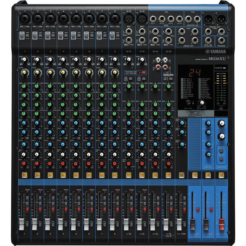 Yamaha MG16XU 16-channel Mixer With Built-In FX And 2-In/2-Out USB Interface
