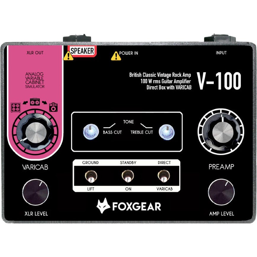 Foxgear Pedals V-100 100W British Classic Mini-Guitar amplifier/DI