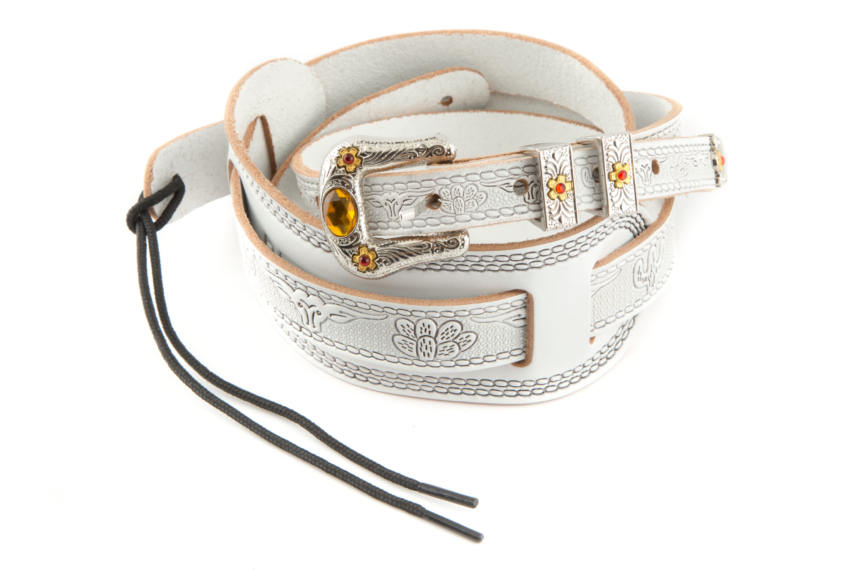 Gretsch - Tooled White Guitar Strap