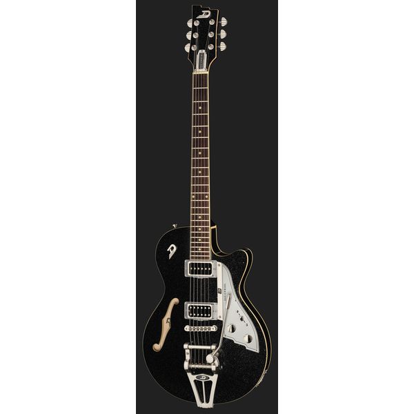 Duesenberg Starplayer TV Electric Guitar - Midnight Flake – angled front view