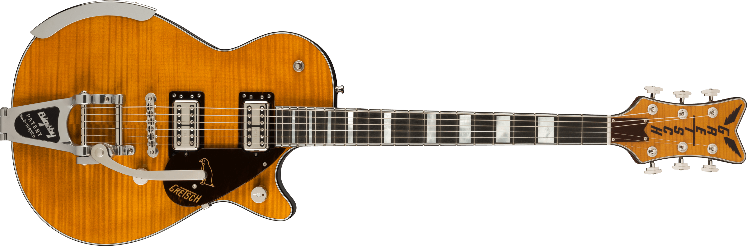 Gretsch G6134TFM-NH Nigel Hendroff Signature Penguin™, Ebony Fingerboard, Amber Flame