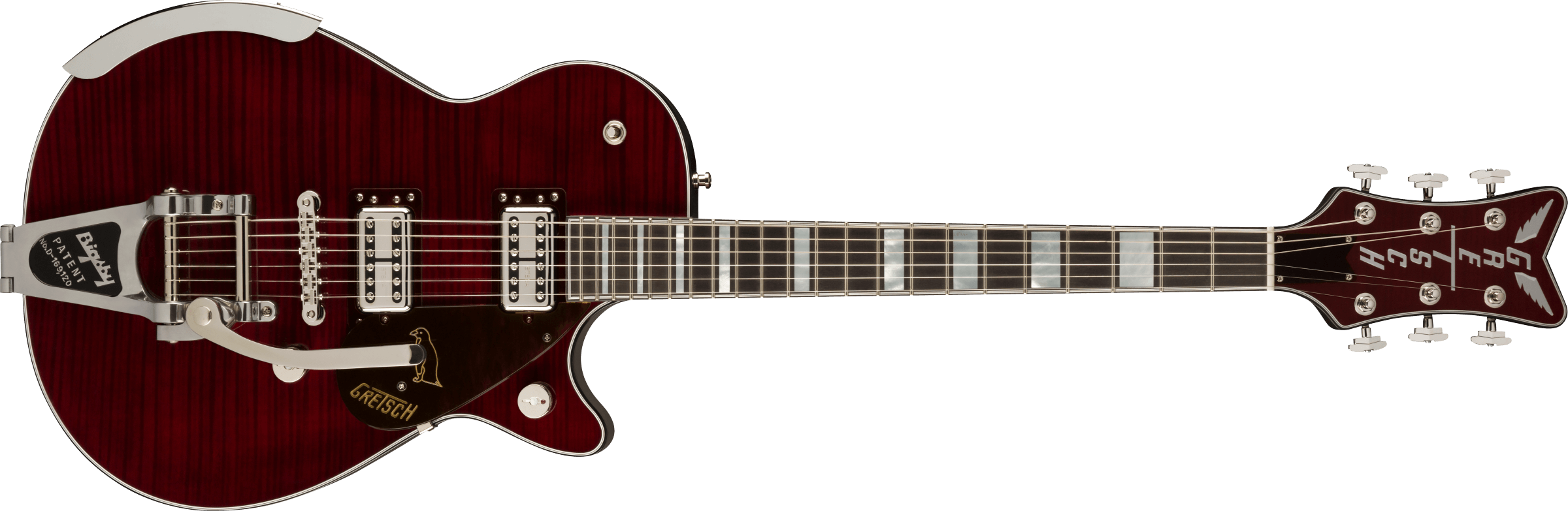 Gretsch G6134TFM-NH Nigel Hendroff Signature Penguin™, Ebony Fingerboard, Dark Cherry Metallic Flame
