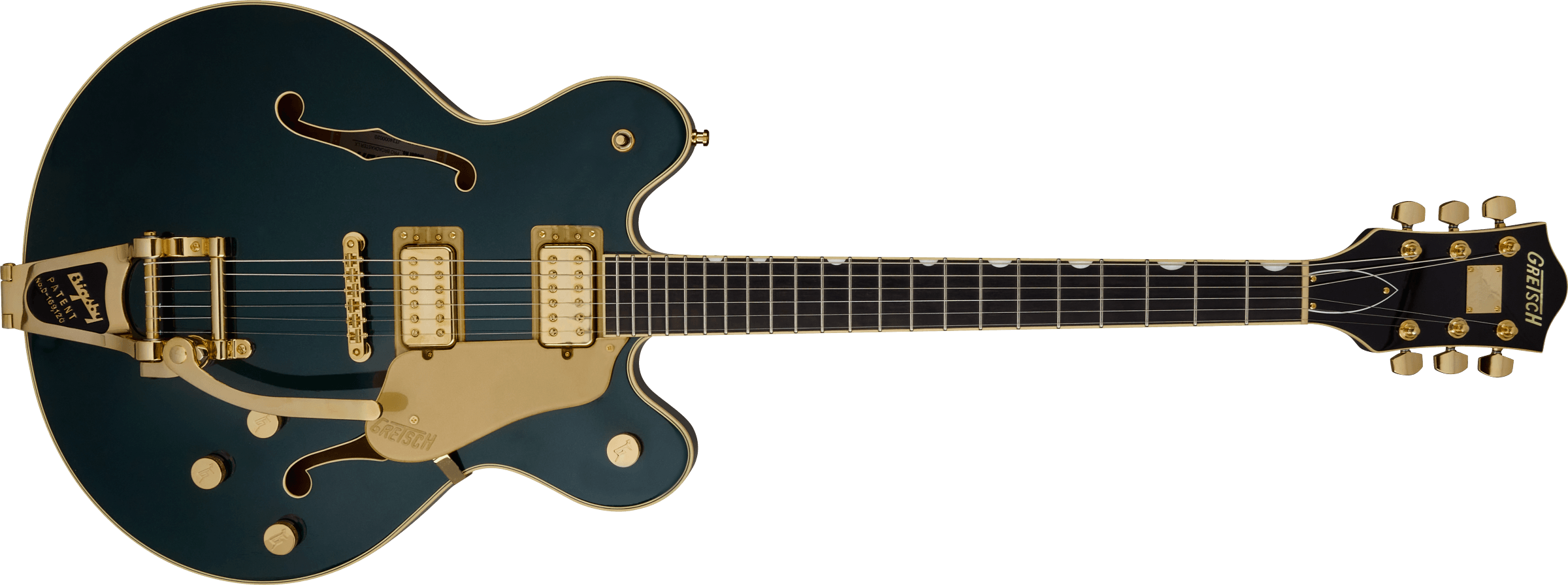 Gretsch Broadkaster® LX Center Block with String-Thru Bigsby® and Gold Hardware, Ebony Fingerboard, Cadillac Green
