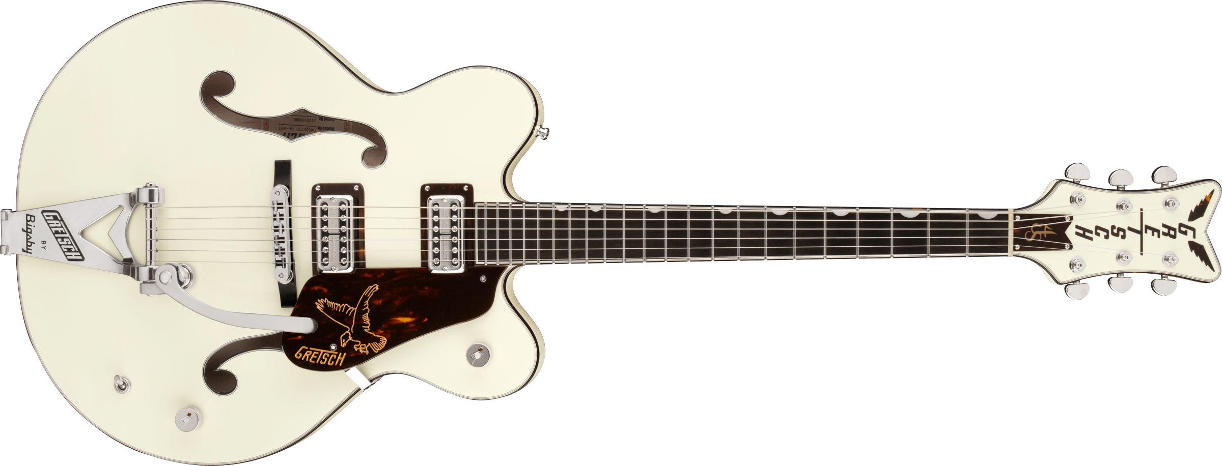 Gretsch G6636T-RF Richard Fortus Signature Falcon™ Center Block with String-Thru Bigsby®, Ebony Fingerboard, Vintage White