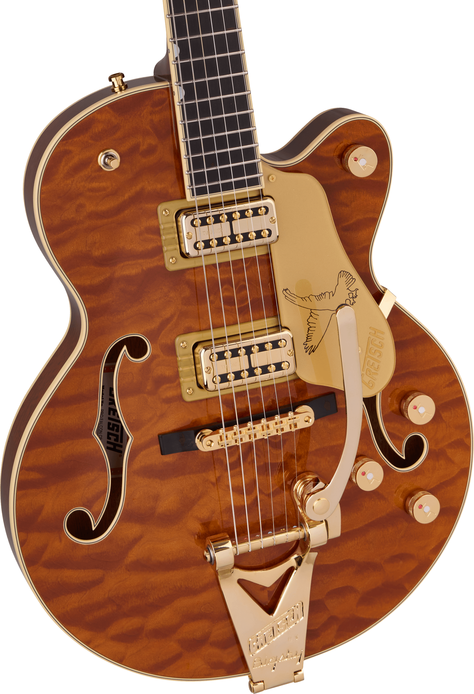 Gretsch Limited Edition Falcon Center Block Jr. with Bigsby® Quilted Maple, Ebony Fingerboard, Roundup Orange
