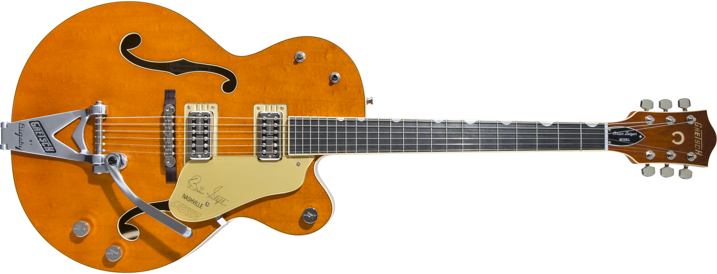 Gretsch G6120T-BSSMK Brian Setzer Signature Nashville® Hollow Body '59 "Smoke" with Bigsby®, Ebony Fingerboard, Smoke Orange