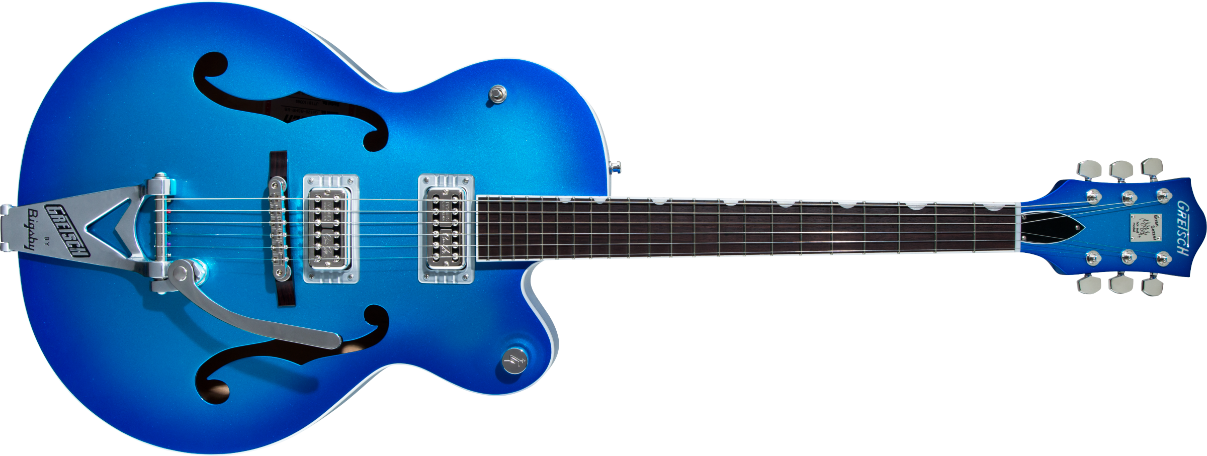 Gretsch G6120T-HR Brian Setzer Signature Hot Rod Hollow Body with Bigsby®, Rosewood Fingerboard, Candy Blue Burst