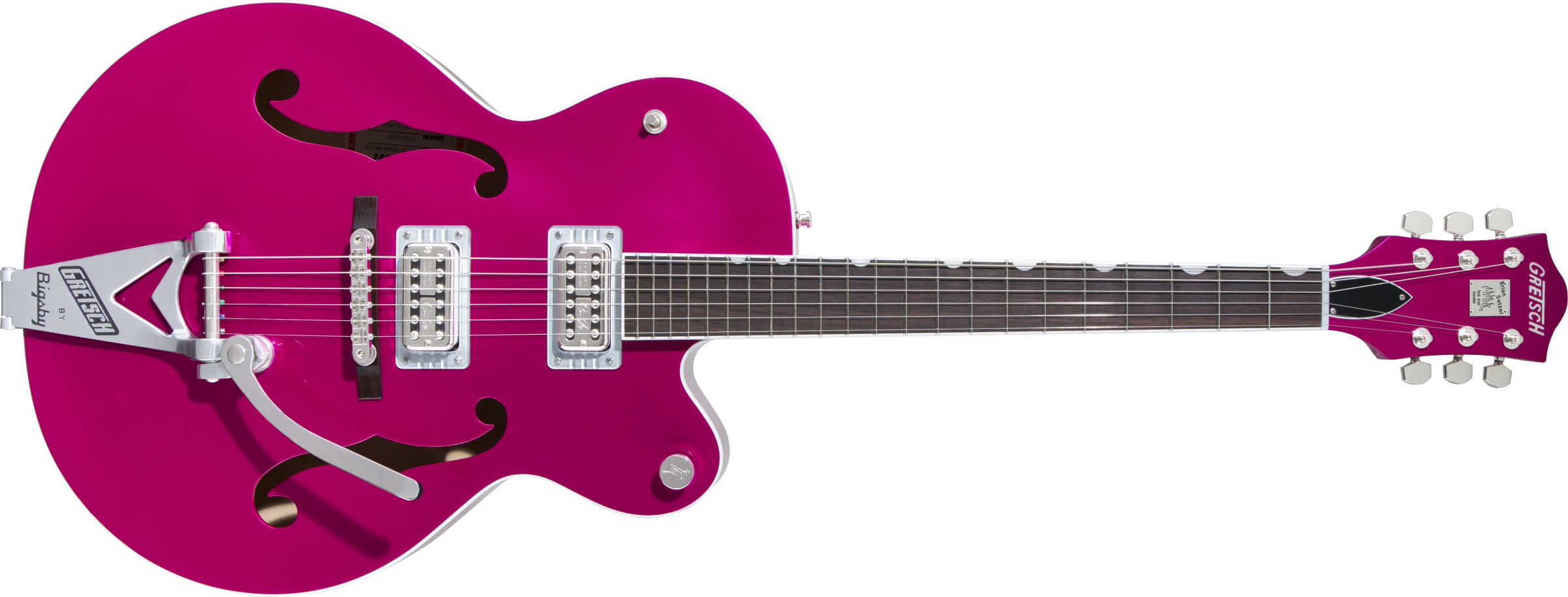 Gretsch G6120T-HR Brian Setzer Signature Hot Rod Hollow Body with Bigsby®, Rosewood Fingerboard, Candy Magenta