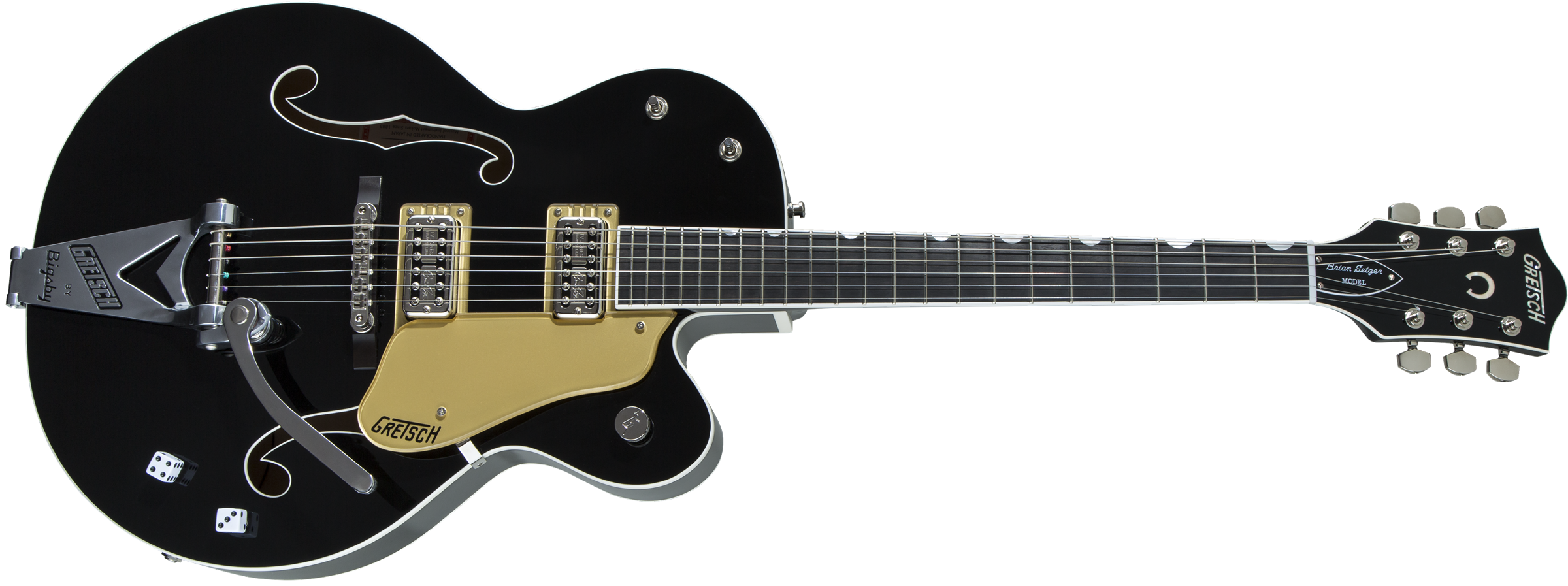 Gretsch G6120T-BSNSH Brian Setzer Signature Nashville® Hollow Body with Bigsby®, Ebony Fingerboard, Black Lacquer