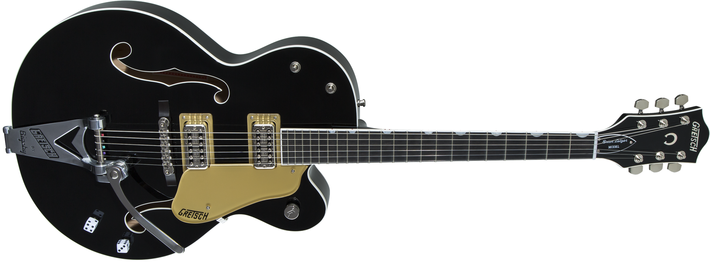 Gretsch G6120T-BSNSH Brian Setzer Signature Nashville® Hollow Body with Bigsby®, Ebony Fingerboard, Black Lacquer