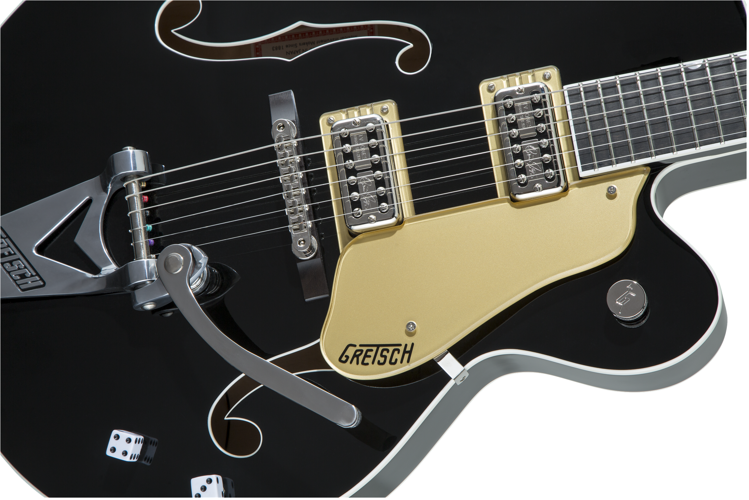 Gretsch G6120T-BSNSH Brian Setzer Signature Nashville® Hollow Body with Bigsby®, Ebony Fingerboard, Black Lacquer