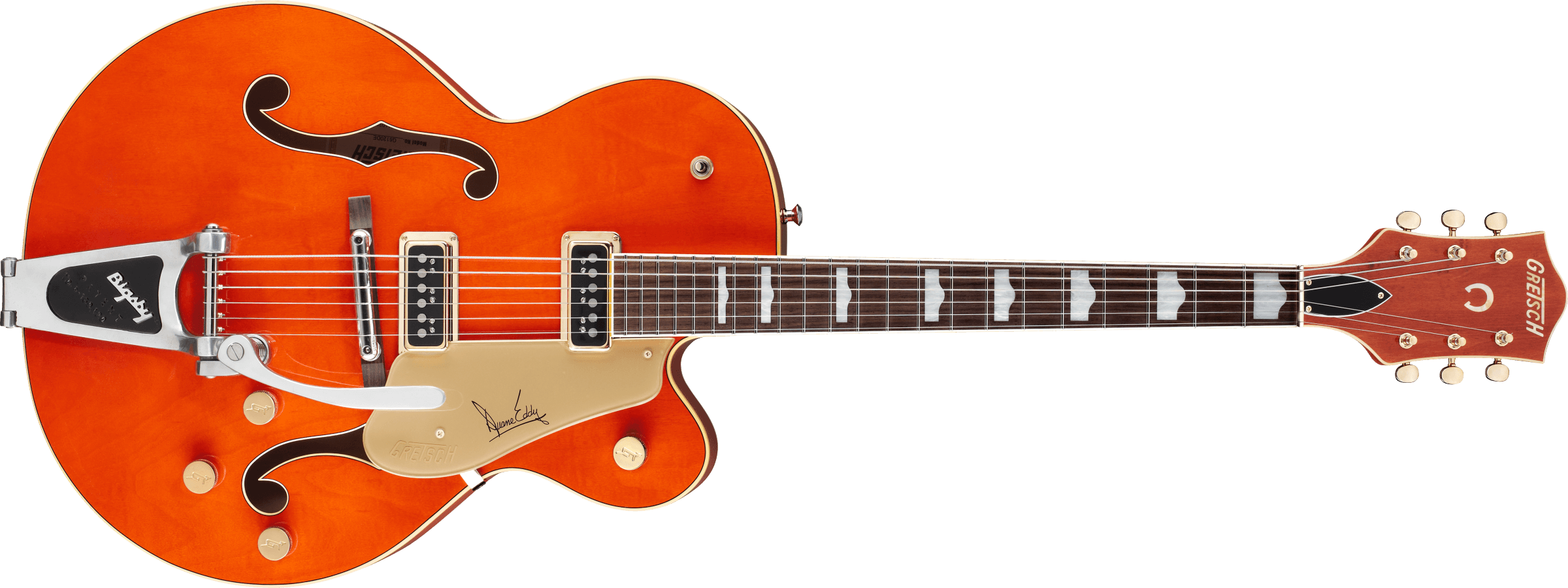 Gretsch G6120DE Duane Eddy Signature Hollow Body with Bigsby®, Rosewood Fingerboard, Desert Sunrise, Lacquer