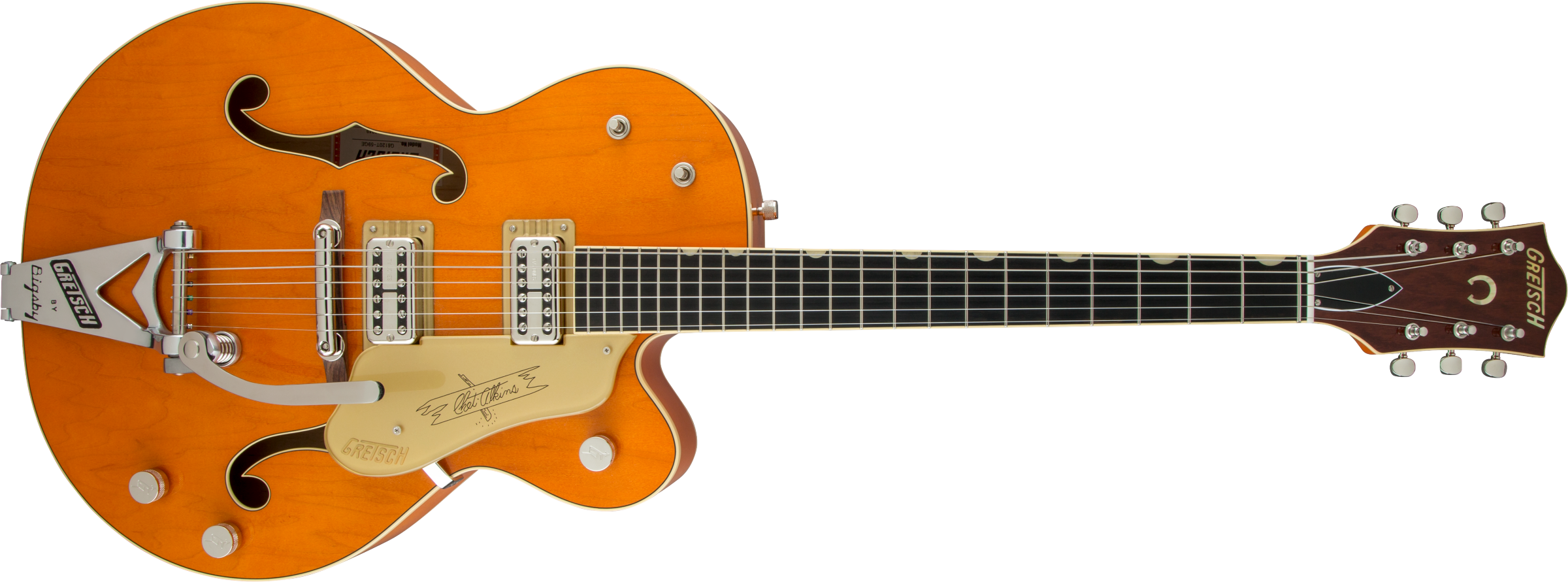 Gretsch G6120T-59 Vintage Select Edition '59 Chet Atkins® Hollow Body with Bigsby®, TV Jones®, Vintage Orange Stain Lacquer