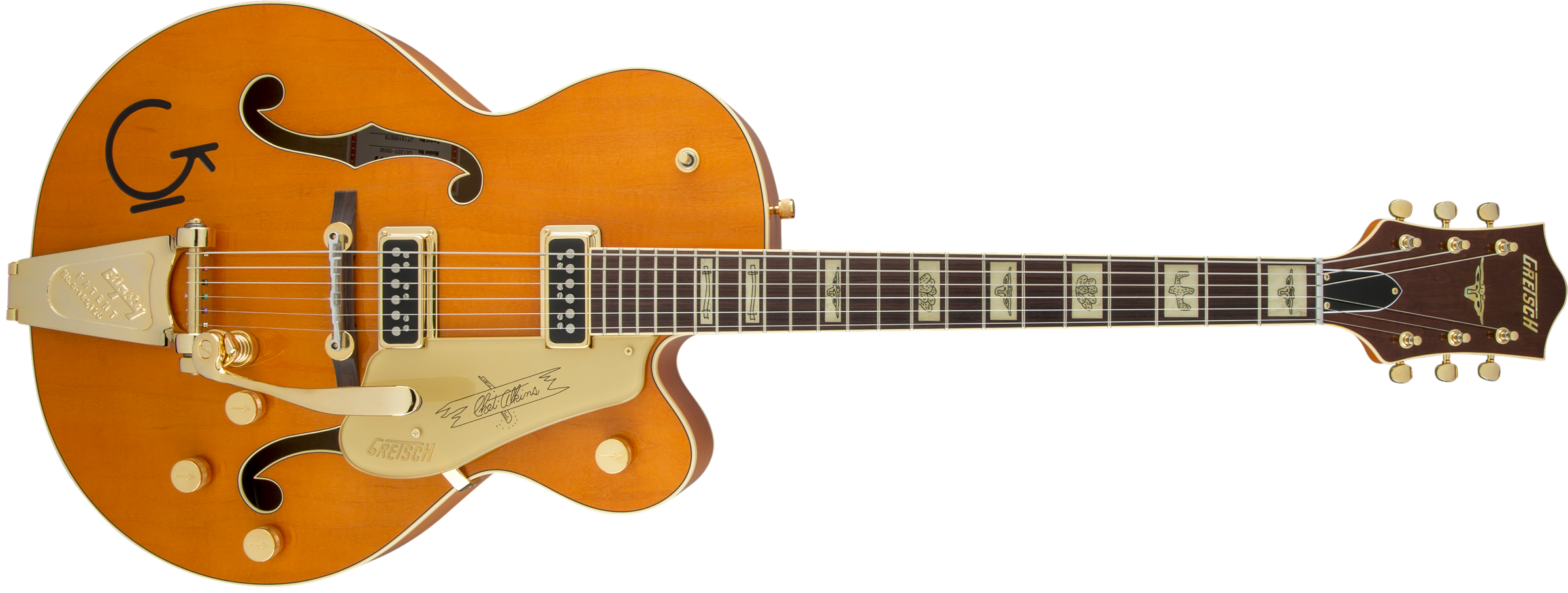 Gretsch G6120T-55 Vintage Select Edition '55 Chet Atkins® Hollow Body with Bigsby®, TV Jones®, Vintage Orange Stain Lacquer