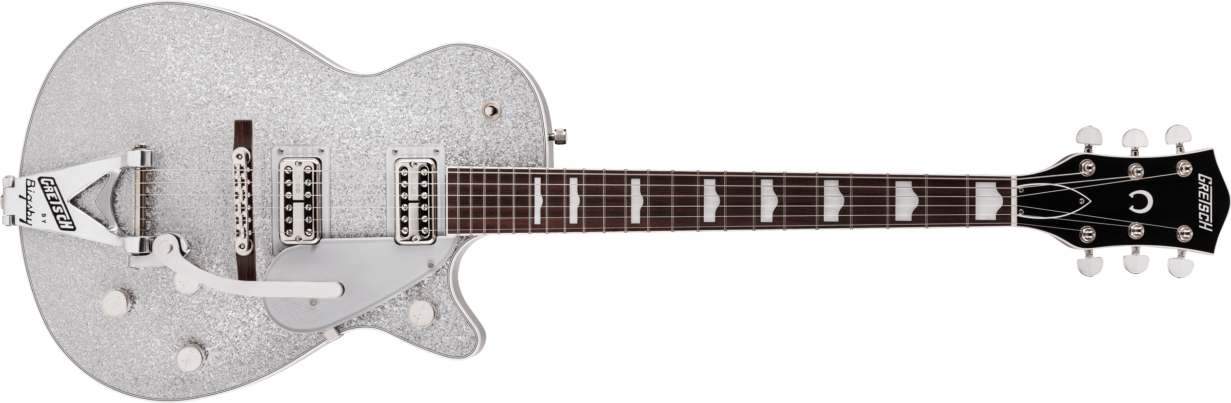 Gretsch G6129T-89 Vintage Select '89 Sparkle Jet™ with Bigsby®, Rosewood Fingerboard, Silver Sparkle