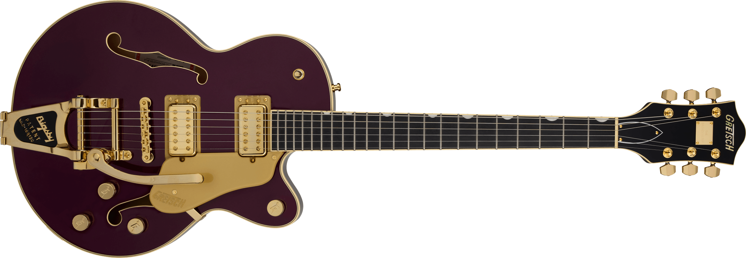 Gretsch Broadkaster® Jr. LX Center Block with String-Thru Bigsby® and Gold Hardware, Ebony Fingerboard, Blackberry