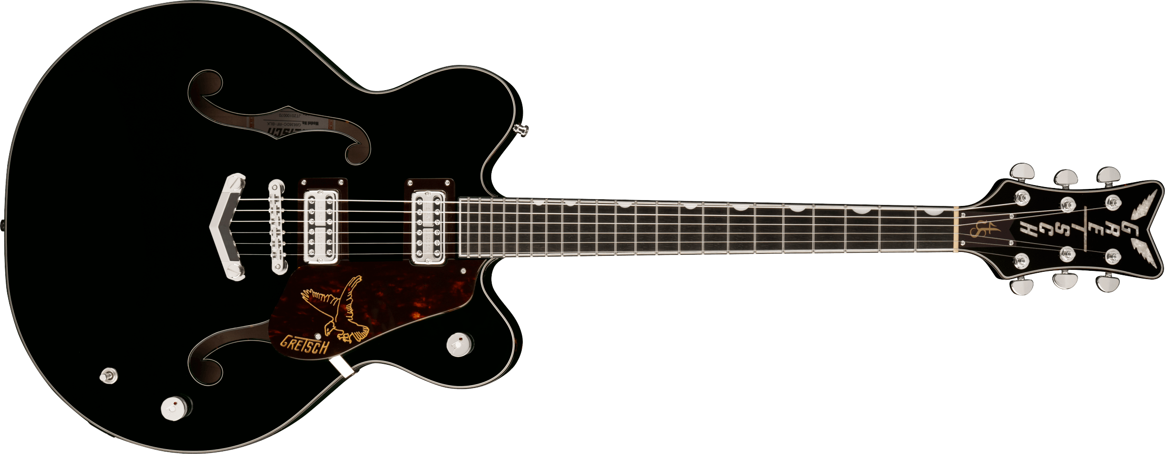 Gretsch G6636-RF Richard Fortus Signature Falcon™ Center Block with V-Stoptail, Ebony Fingerboard, Black