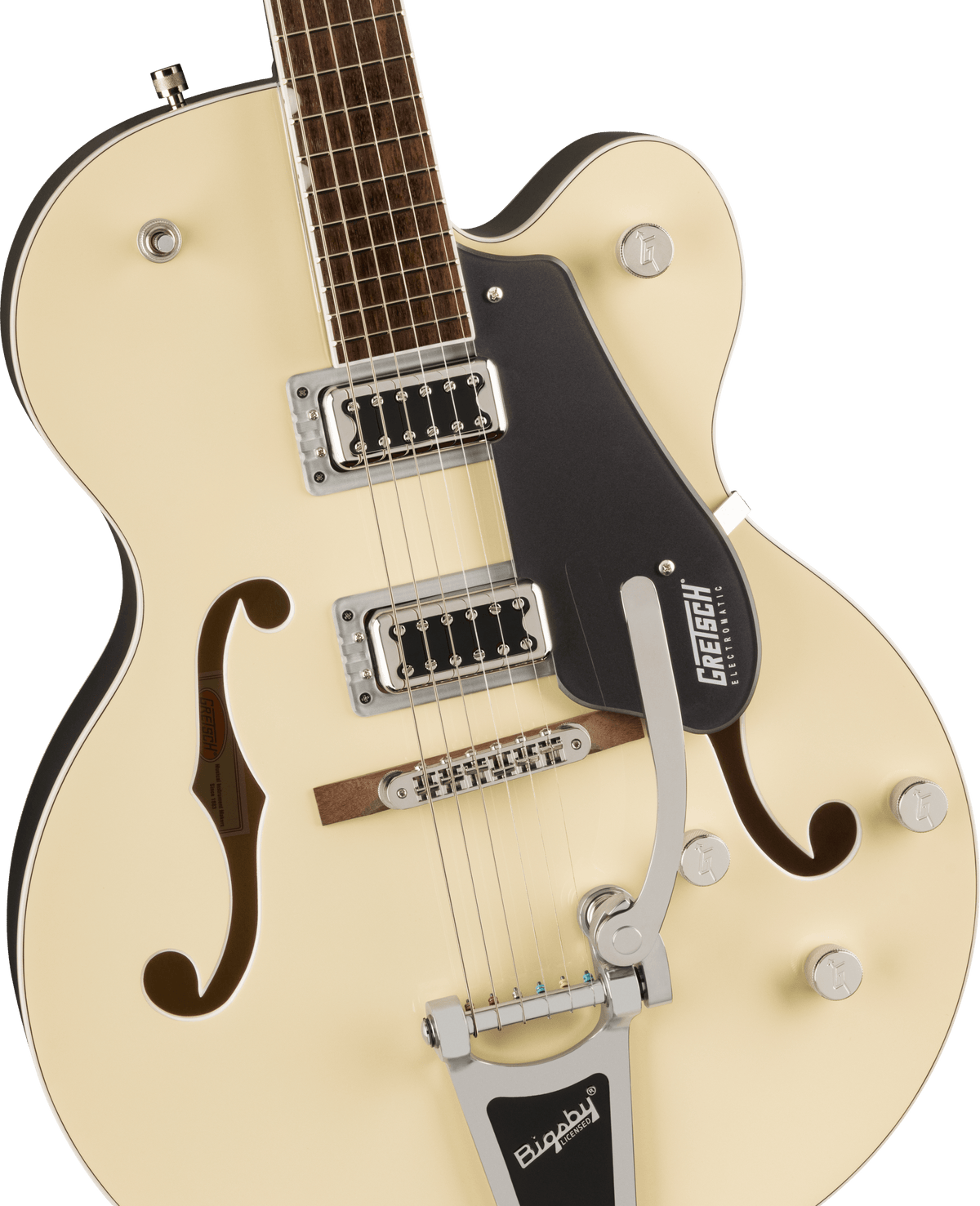 Gretsch - G5420T Electromatic® Classic Hollow Body Single-Cut with Bigsby®- Laurel Fingerboard- Two-Tone Vintage White/London Grey