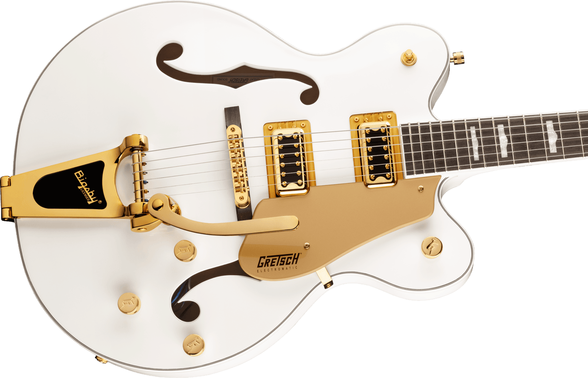 Gretsch - G5422TG Electromatic® Classic Hollow Body Double-Cut with Bigsby® and Gold Hardware- Laurel Fingerboard- Snowcrest White