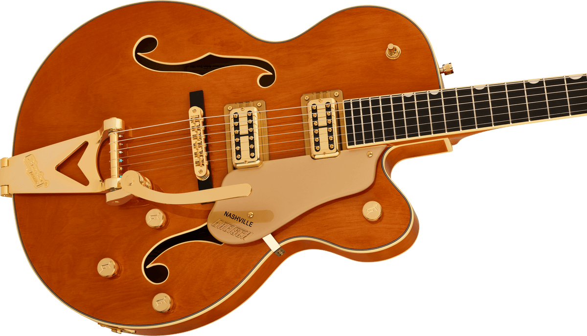 Gretsch Synchromatic™ Nashville™ Hollow Body Single-Cut with Bigsby®, Ebony Fingerboard, 50's Orange Stain