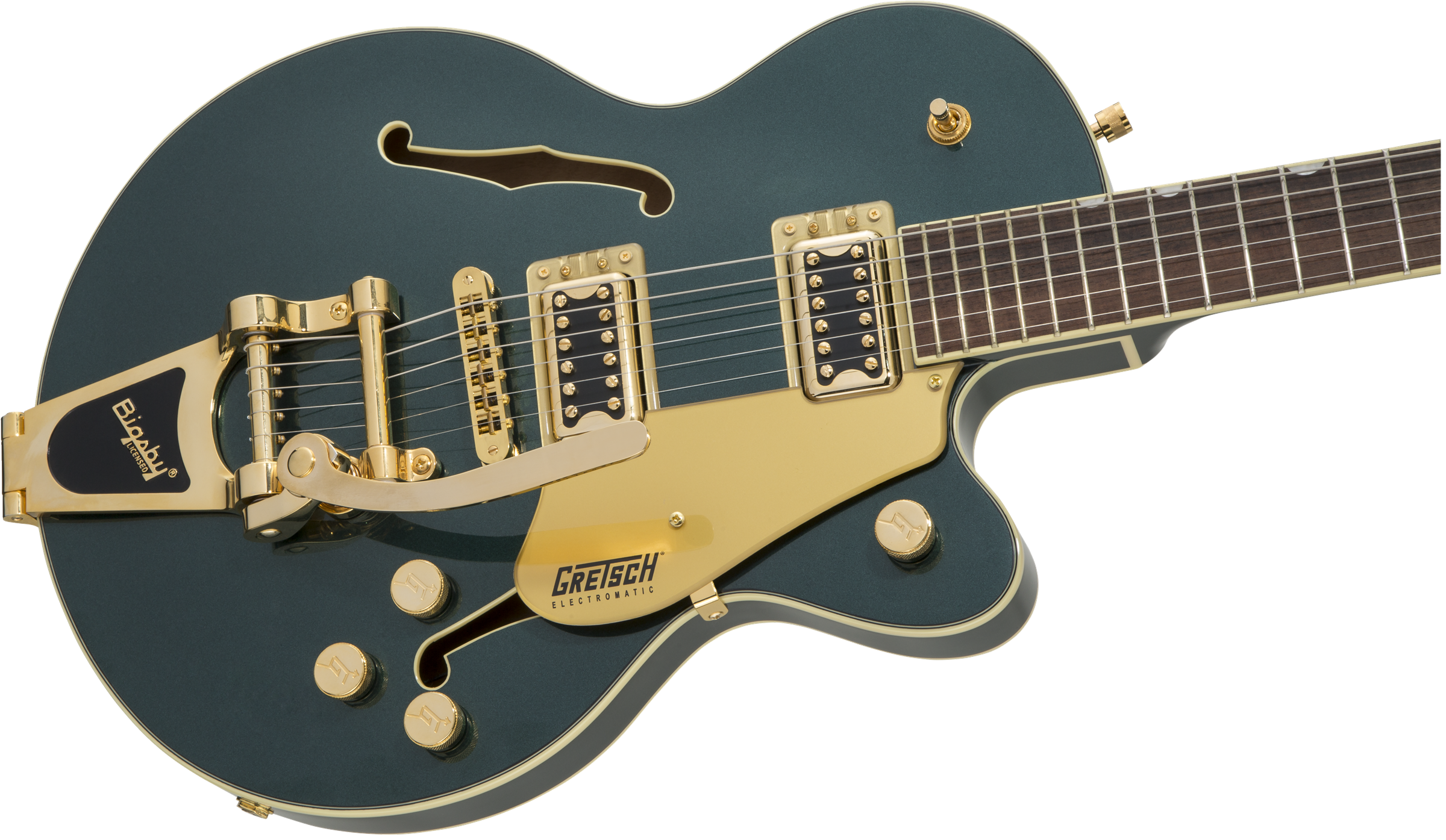 Gretsch G5655TG Electromatic® Center Block Jr. Single-Cut with Bigsby® and Gold Hardware, Laurel Fingerboard, Cadillac Green