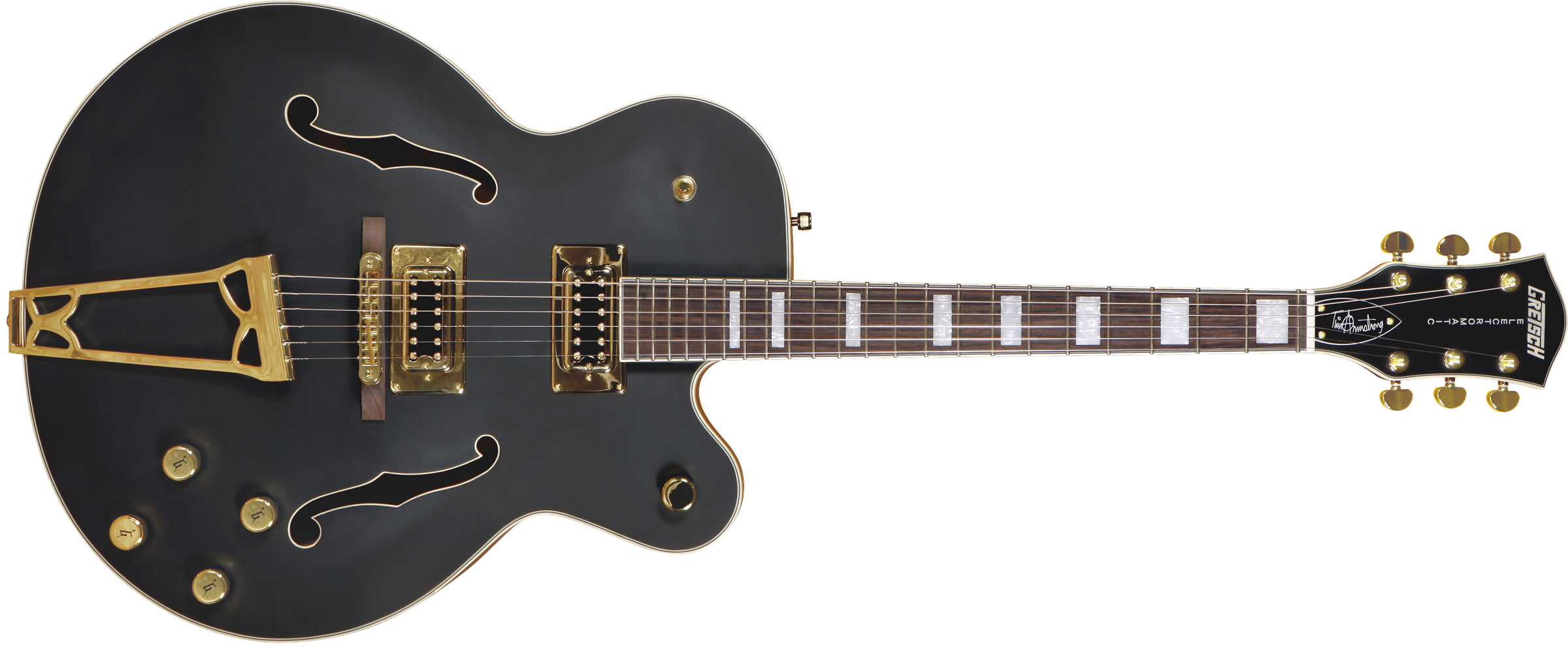 Gretsch G5191BK Tim Armstrong Signature Electromatic® Hollow Body, Gold Hardware, Flat Black