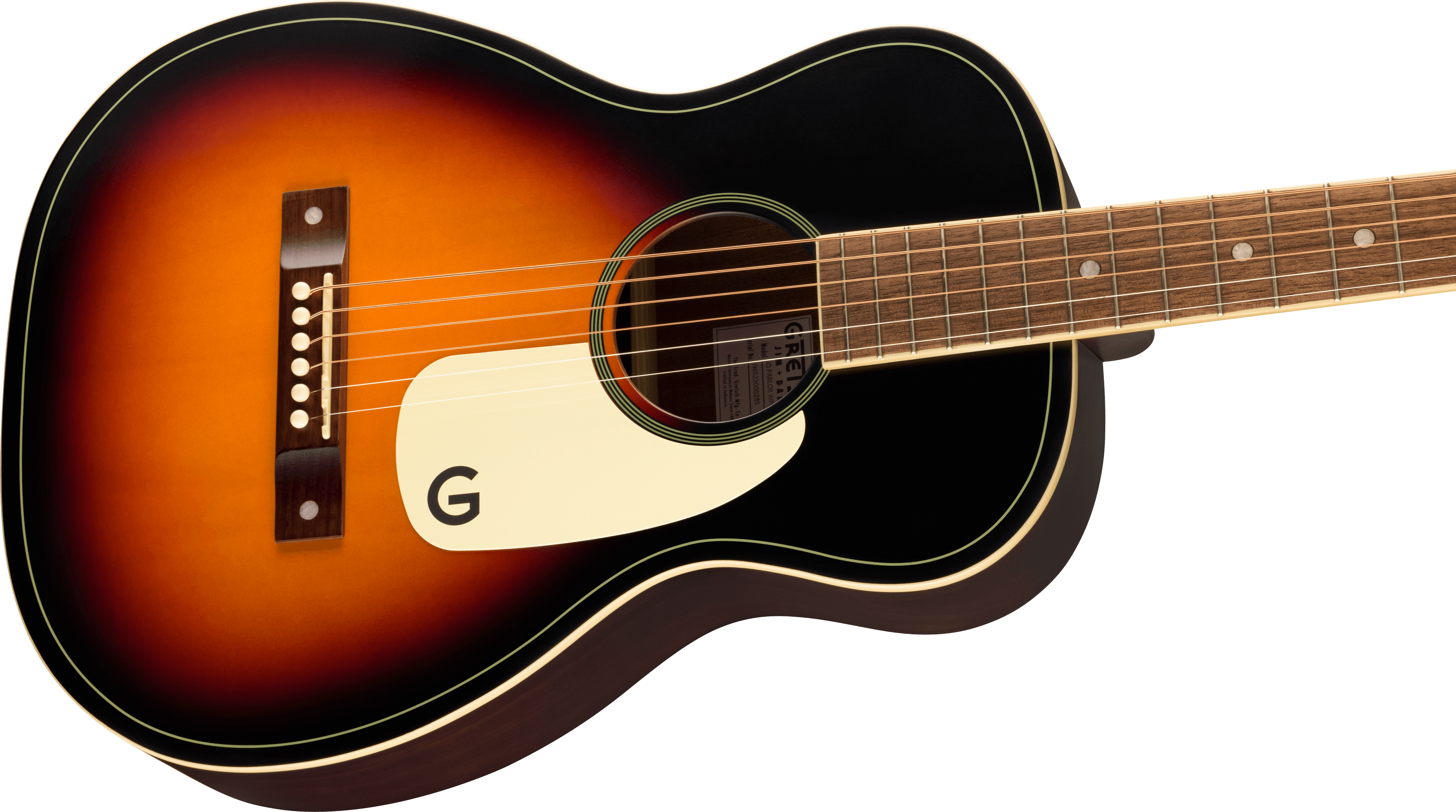 Gretsch Jim Dandy™ Parlor, Walnut Fingerboard, White Pickguard, Rex Burst