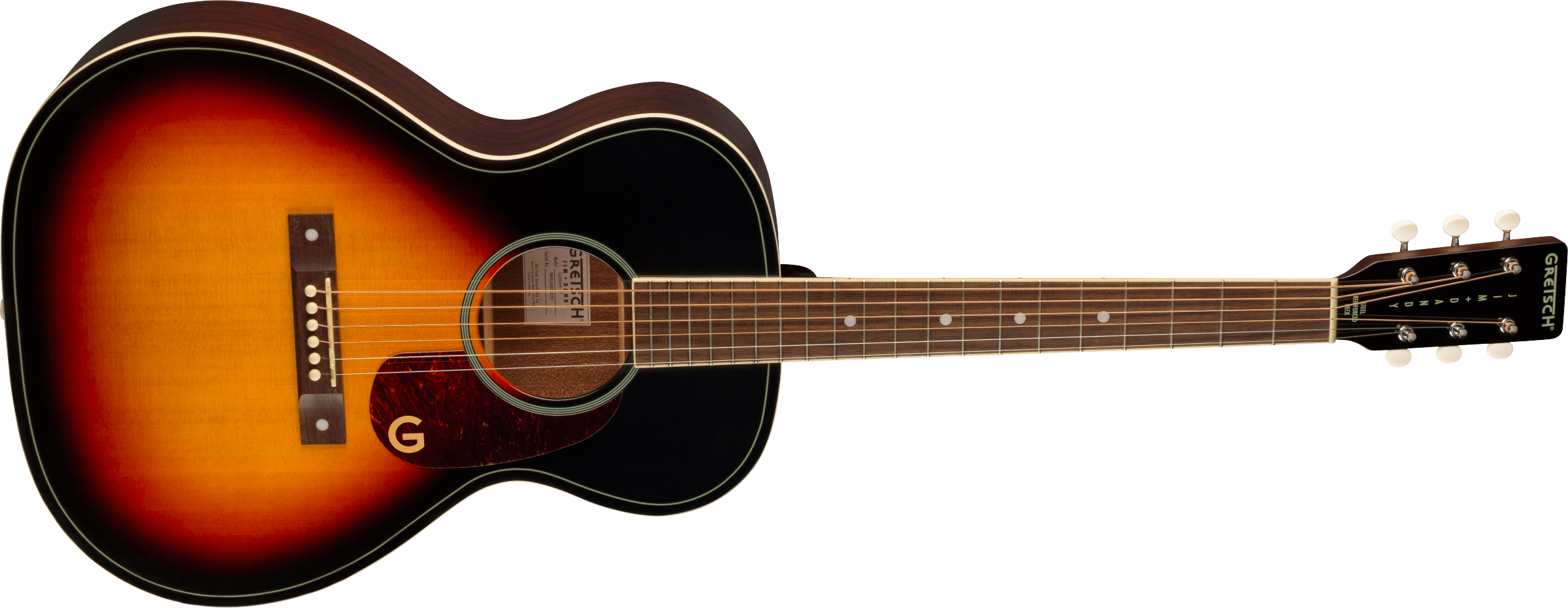 Gretsch Jim Dandy™ Concert LTD, Solid Top, Walnut Fingerboard, Heritage Burst