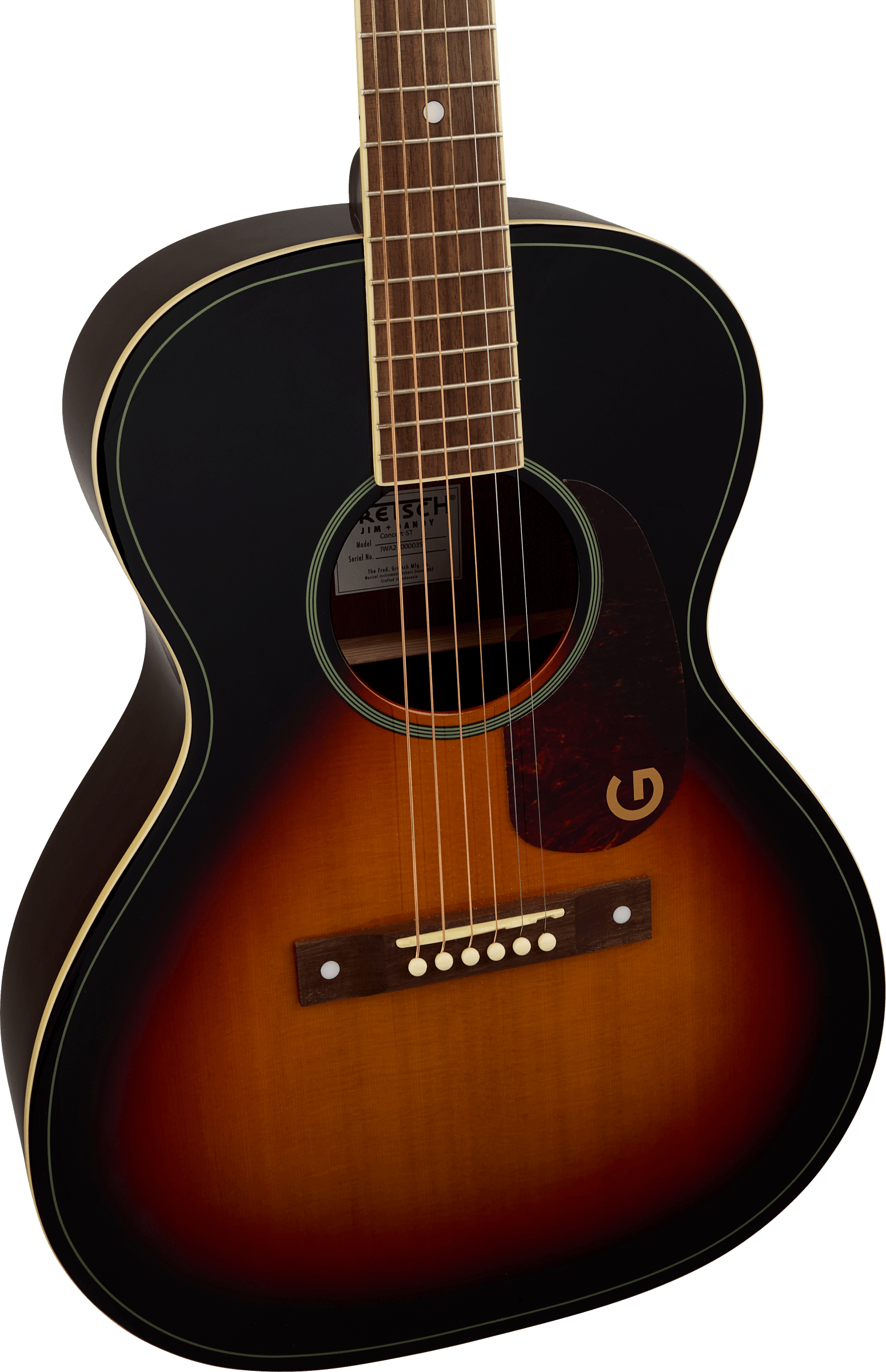 Gretsch Jim Dandy™ Concert LTD, Solid Top, Walnut Fingerboard, Heritage Burst