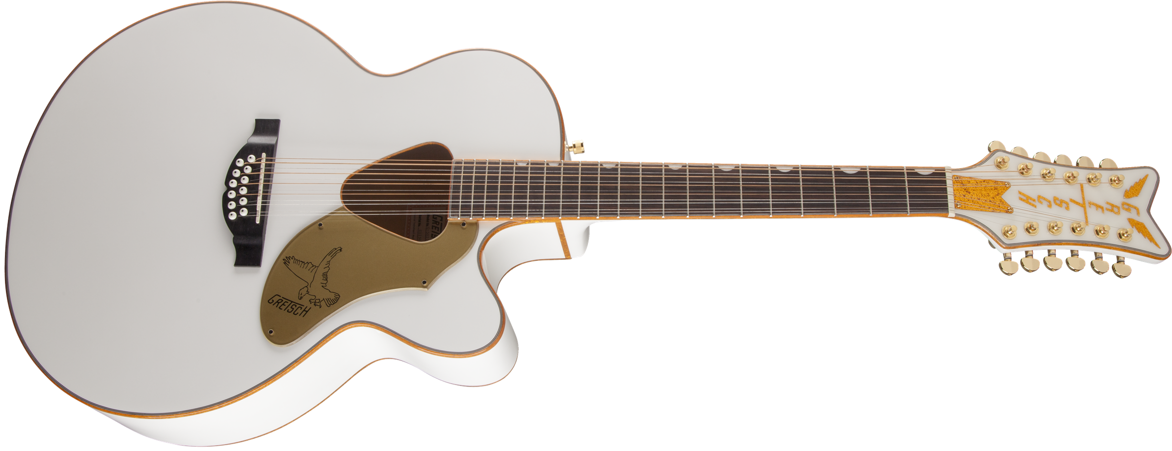 Gretsch G5022CWFE-12 Rancher™ Falcon Jumbo 12-String Cutaway Electric, Fishman® Pickup System, White
