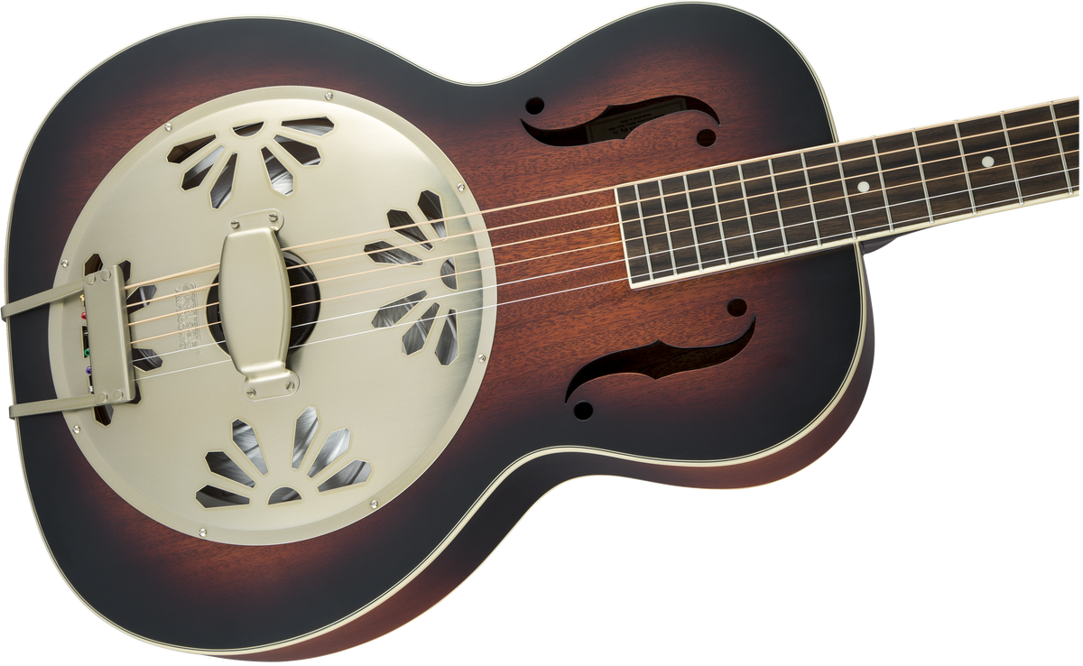 Gretsch - G9240 Alligator™ Round-Neck, Mahogany Body Biscuit Cone Resonator Guitar, 2-Color Sunburst