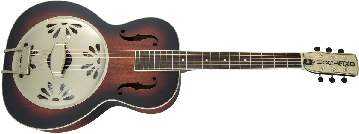 Gretsch - G9240 Alligator™ Round-Neck, Mahogany Body Biscuit Cone Resonator Guitar, 2-Color Sunburst