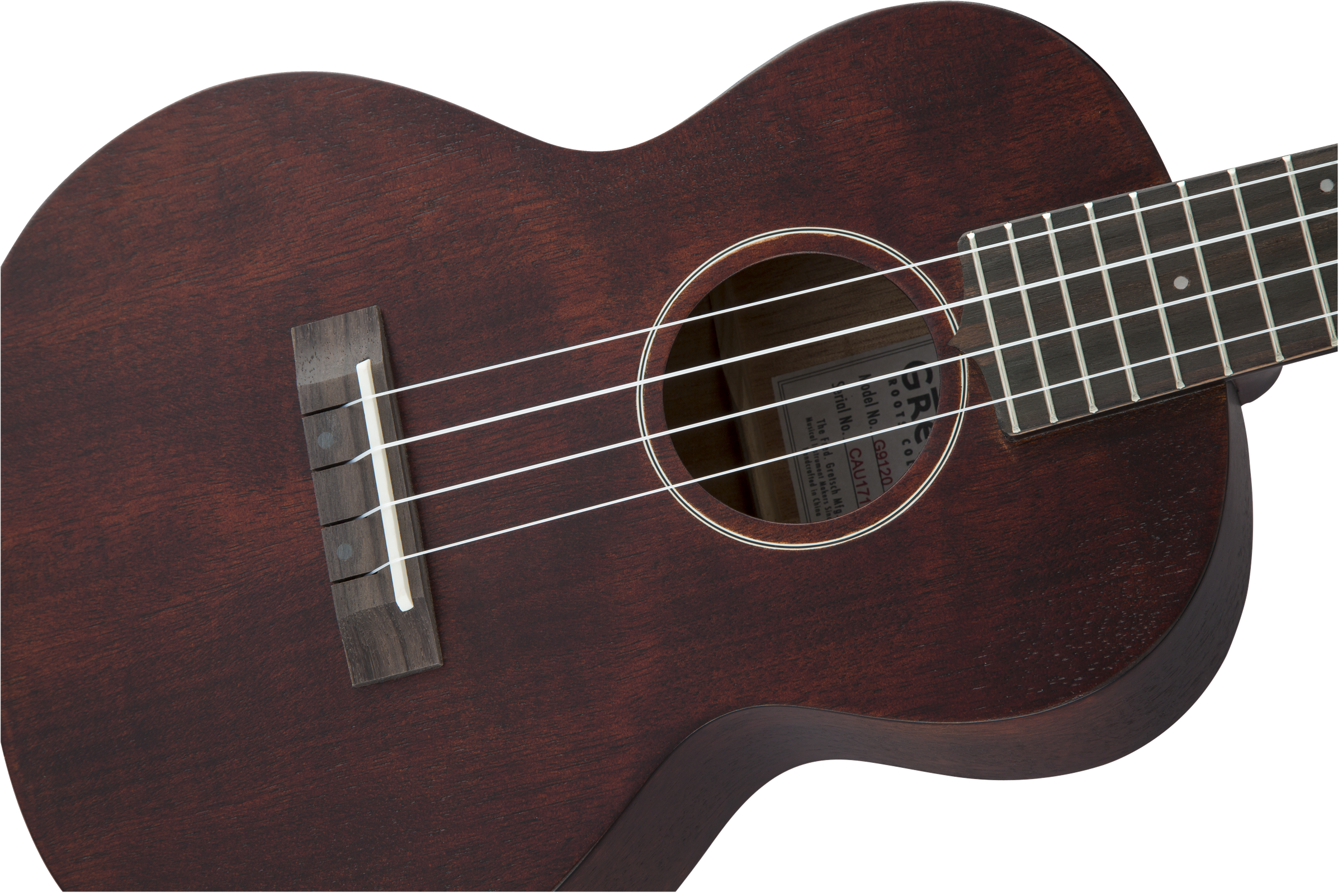 Gretsch G9120 Tenor Standard Ukulele with Gig Bag, Ovangkol Fingerboard, Vintage Mahogany Stain