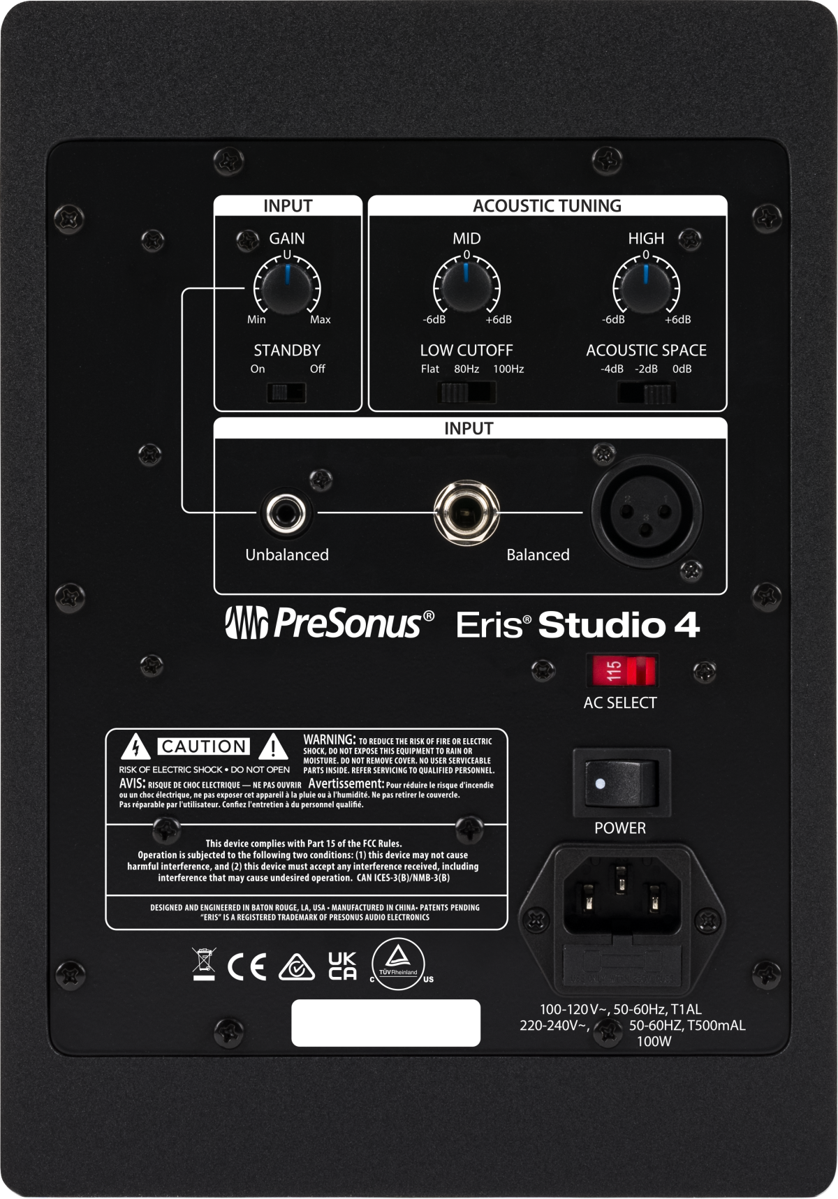 Presonus - Eris® Studio 4, Black, 120V
