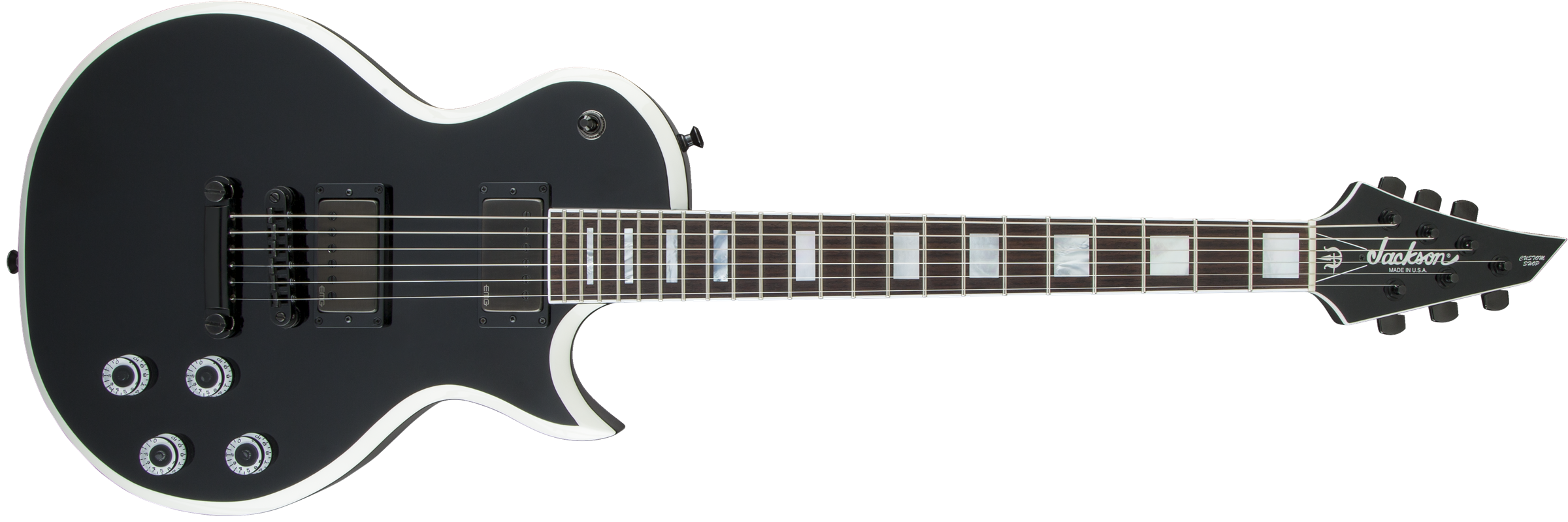 USA Signature Marty Friedman MF-1. Rosewood Fingerboard. Gloss Black with White Bevels