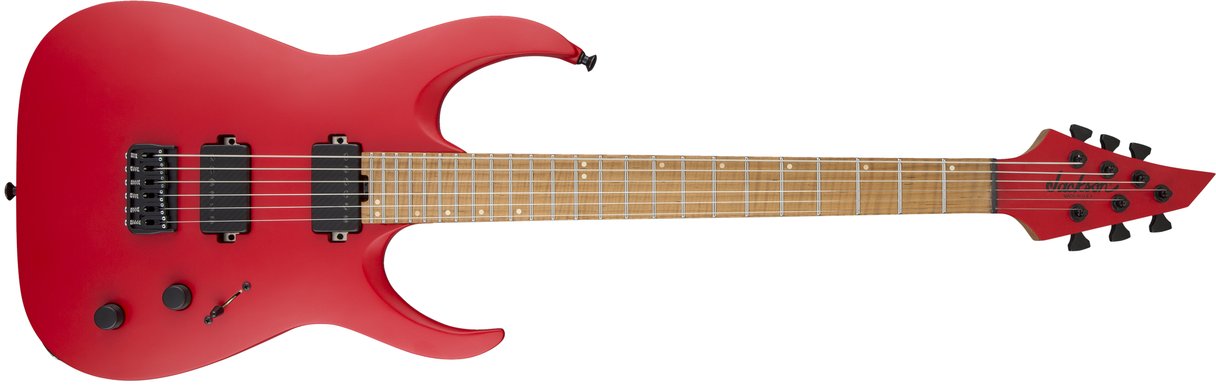 USA Signature Misha Mansoor Juggernaut HT6, Caramelized Flame Maple Fingerboard, Satin Red