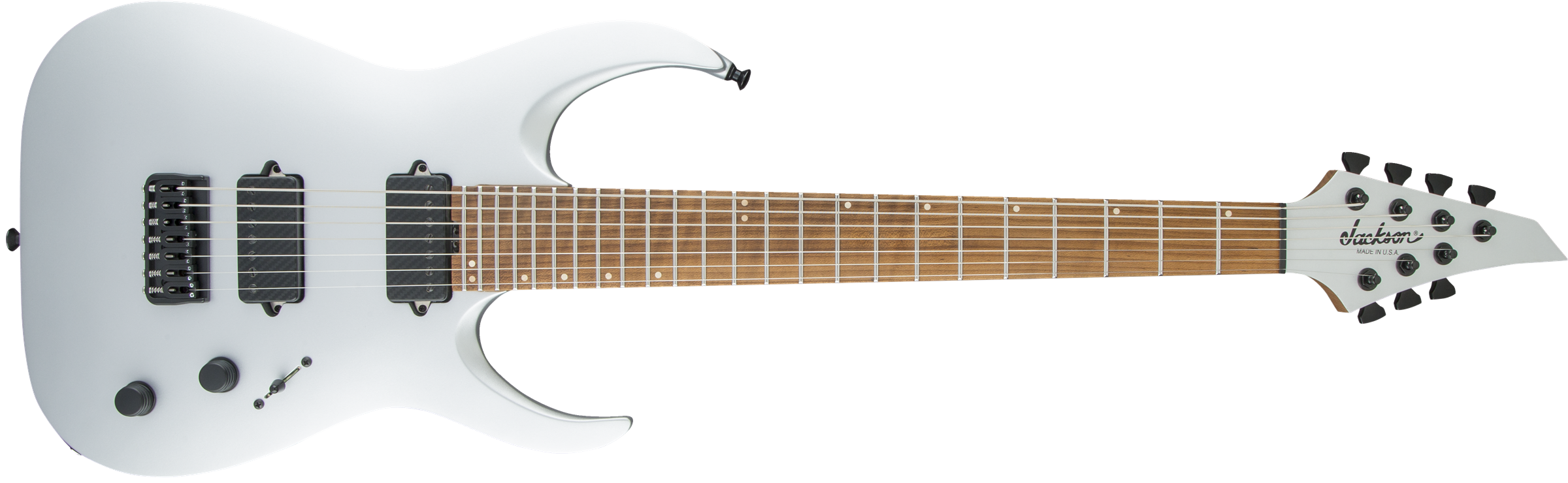 USA Signature Misha Mansoor Juggernaut HT7, Caramelized Flame Maple Fingerboard, Satin Silver