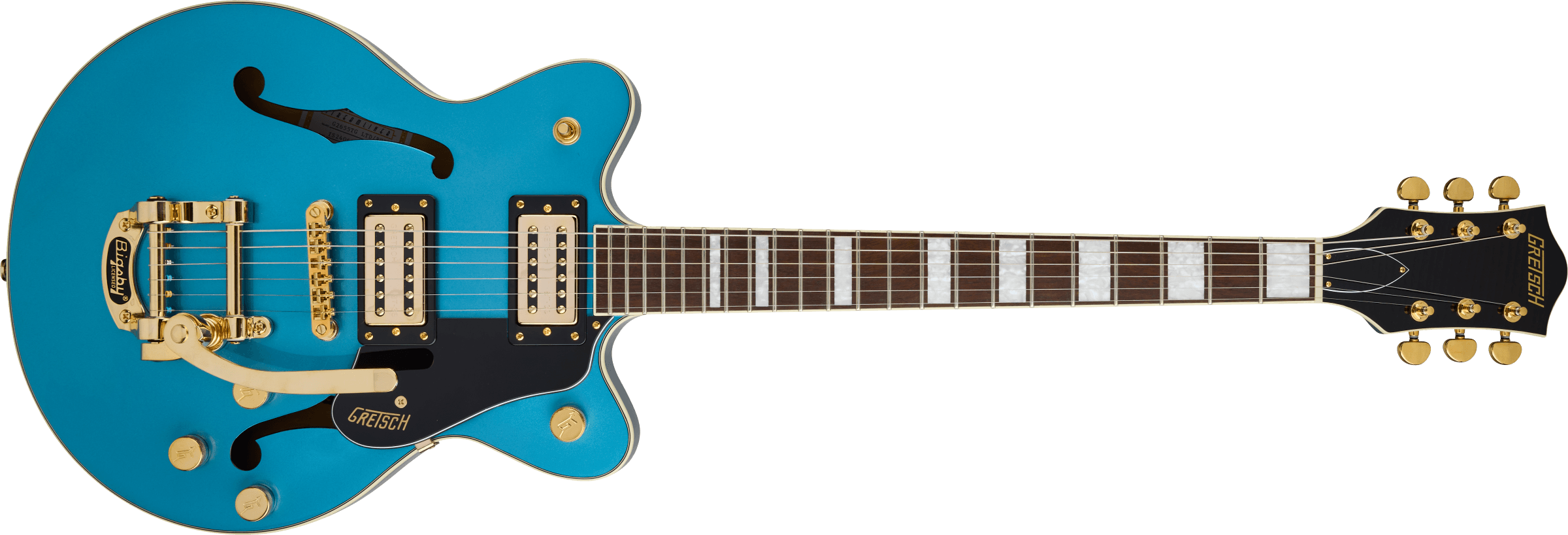 Gretsch G2655TG Streamliner™ Center Block Jr. Double-Cut with Bigsby® LTD, Laurel Fingerboard, Riviera Blue