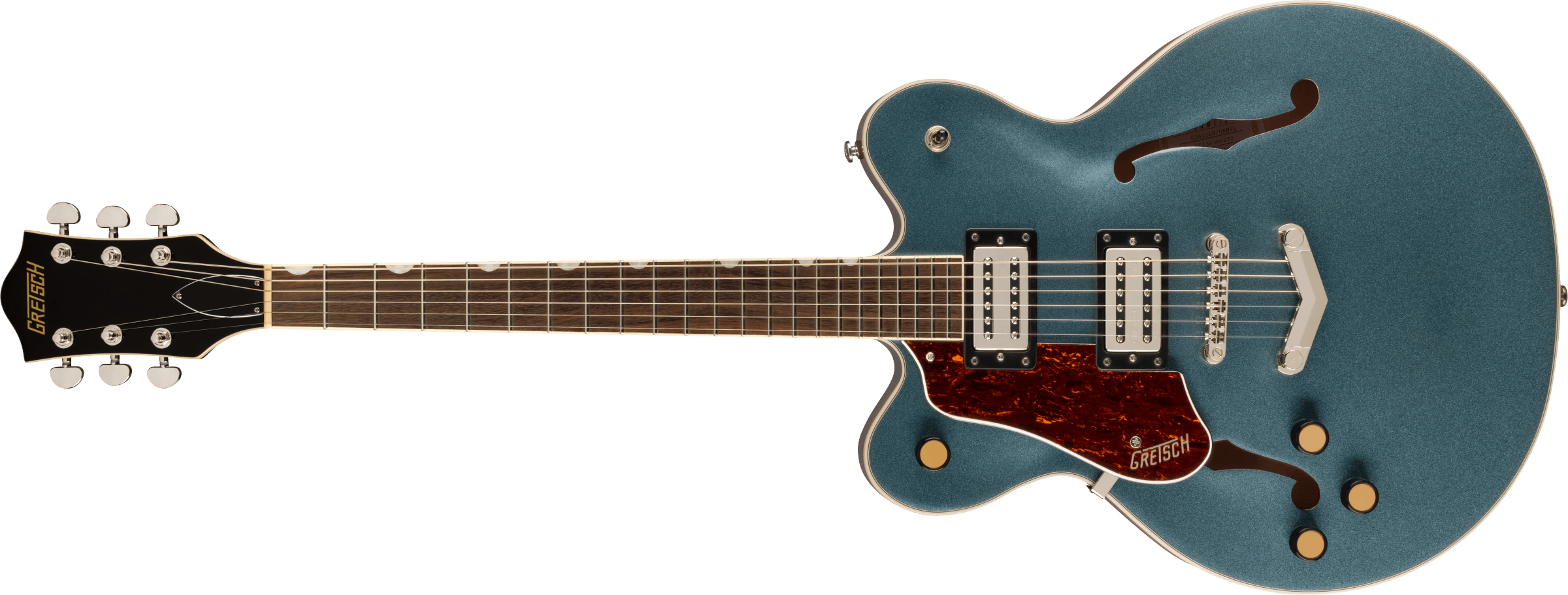 Gretsch G2622LH Streamliner™ Center Block Double-Cut with V-Stoptail, Left-Handed, Broad'Tron™ BT-3S Pickups, Laurel Fingerboard, Gunmetal