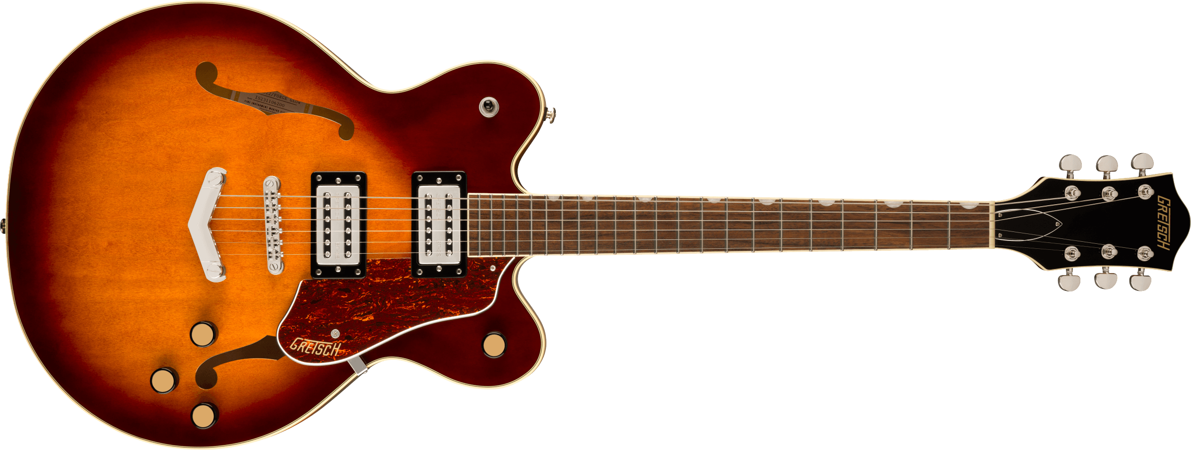 Gretsch G2622 Streamliner™ Center Block Double-Cut with V-Stoptail, Laurel Fingerboard, Broad’Tron™ BT-3S Pickups, Forge Glow