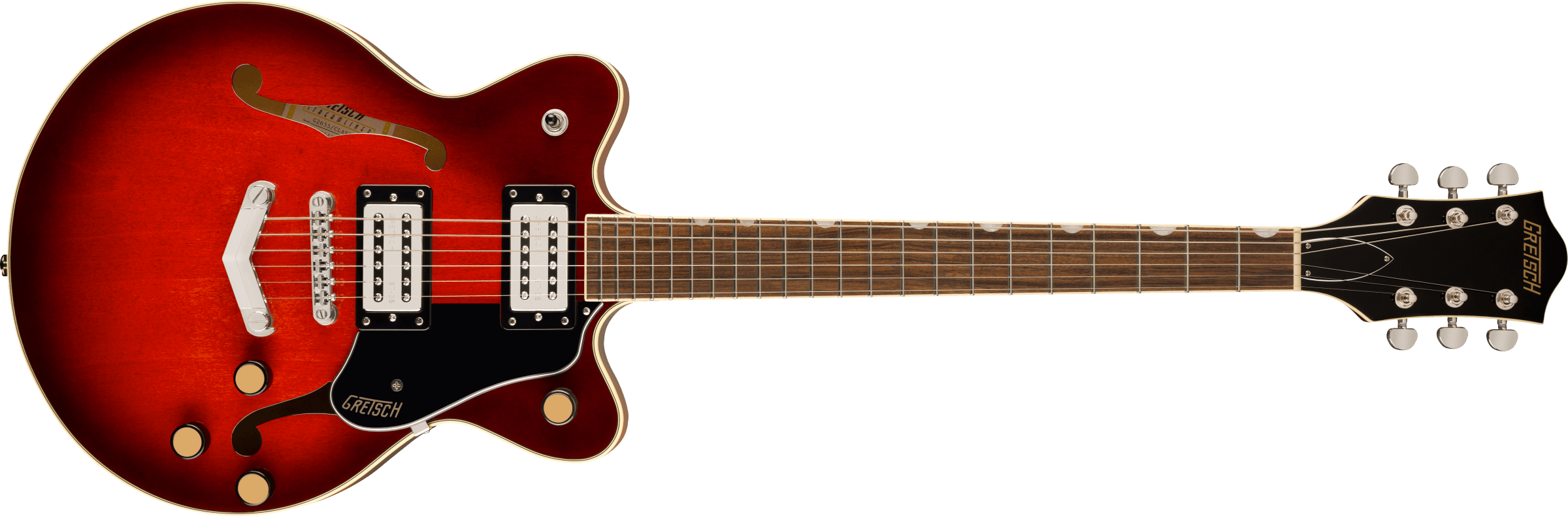 Gretsch G2655 Streamliner™ Center Block Jr. Double-Cut with V-Stoptail, Laurel Fingerboard, Claret Burst
