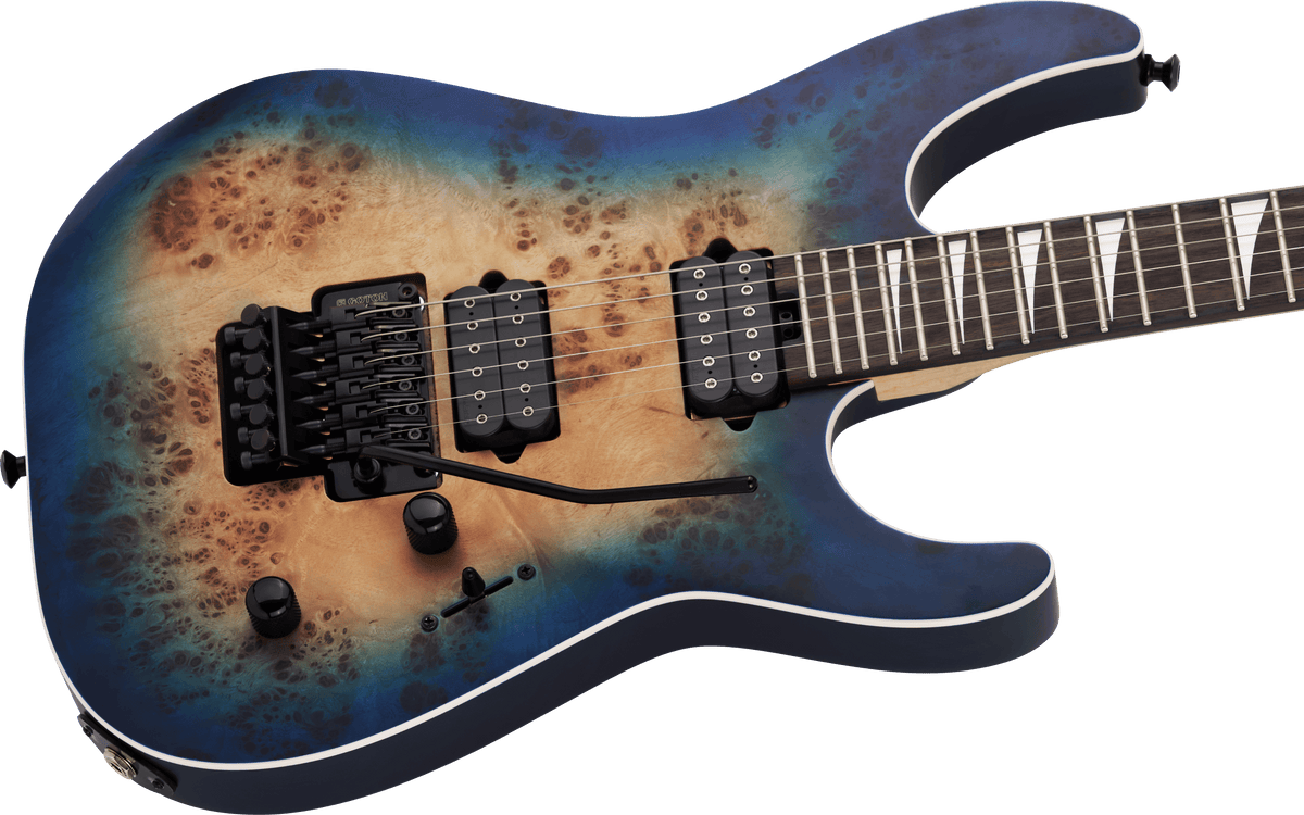 Jackson MJ Series Dinky® DKRP, Ebony Fingerboard, Transparent Blue Burst