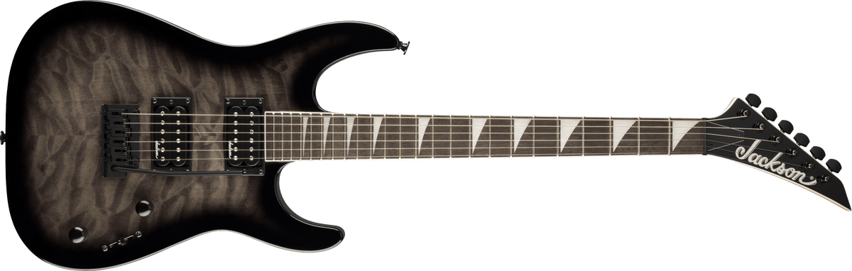 Jackson JS Series Dinky® JS20 DKQ 2PT, Amaranth Fingerboard, Transparent Black Burst
